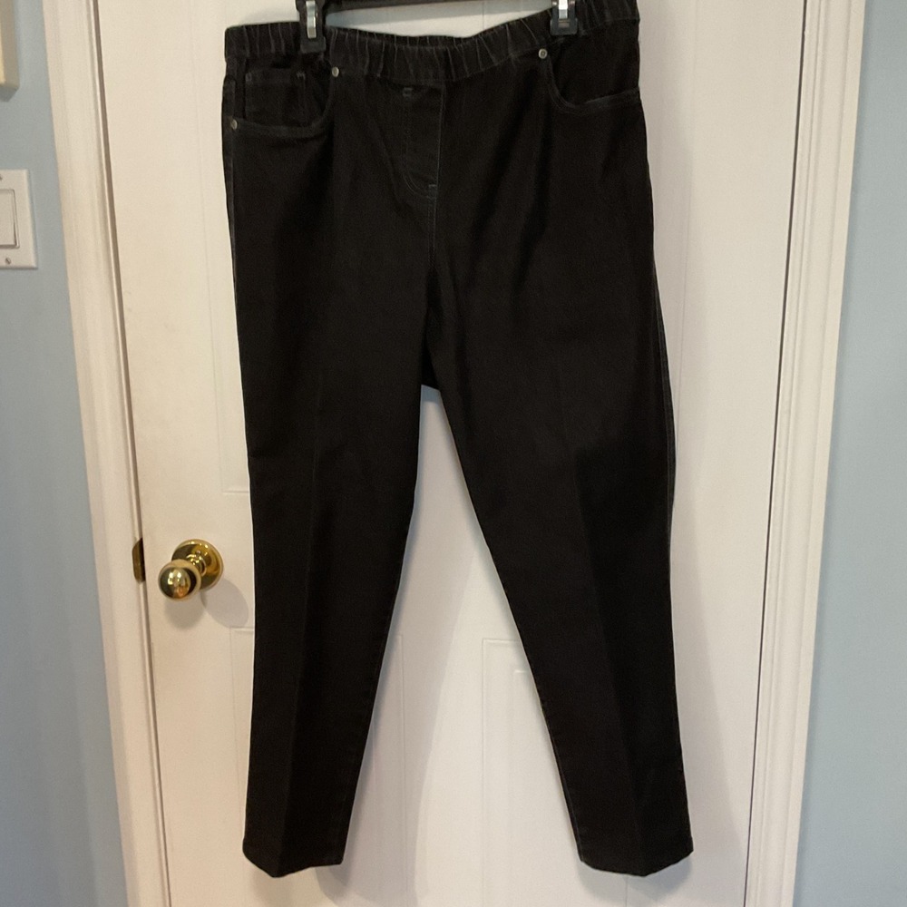 Penningtons Pull On Jeans Womens Size X Black Excellent Straight Leg Stretch